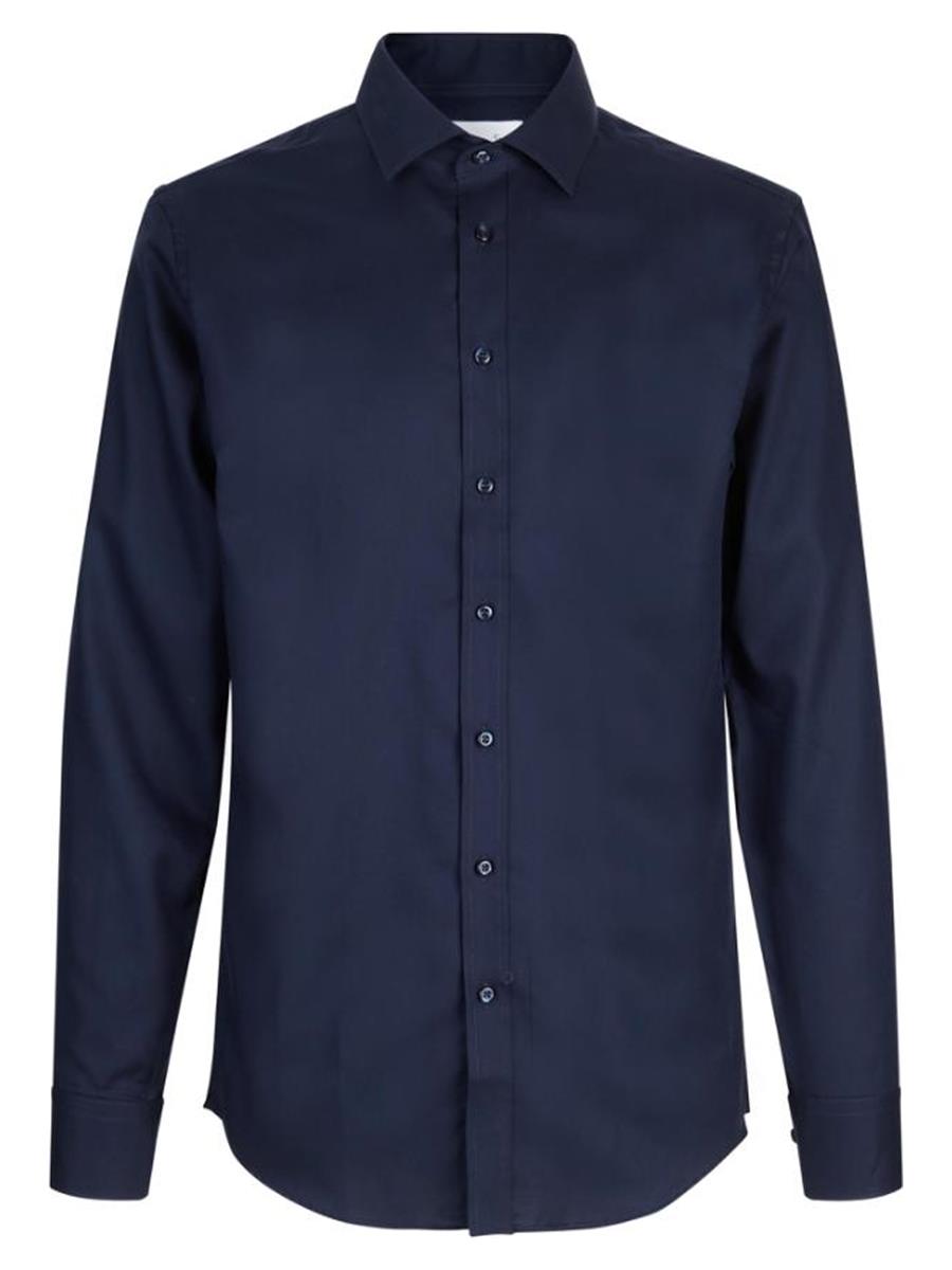 Seven Seas Skjorter ss30-navy_S - Bygholm Menswear